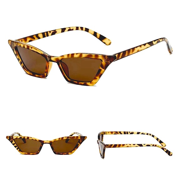 π€π Leopard Cat Eye Sunglasses in Brown ππ€ EUC - Picture 9 of 14